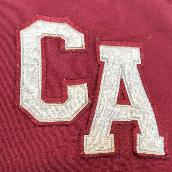 Burgundy and Gray Varsity Jacket - Picture 4 of 11